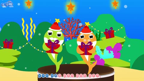 Christmas Song with baby Shark x Friends | Little Fish Tales | #babyshark #fish