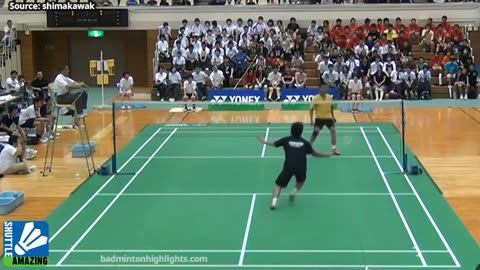 Taufik Hidayat DECEPTION in a Exhibiton Match ｜ Taufik Hidayat vs Kaoru Ozawa