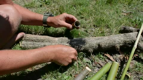 BUSHCRAFT & SURVIVAL In Uruguay - Bamboo Water Filter