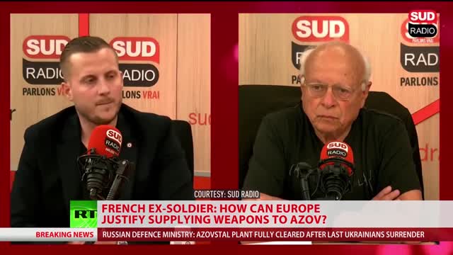 French ex-soldier back from Ukraine denounces his country's arming of Azov fighters.