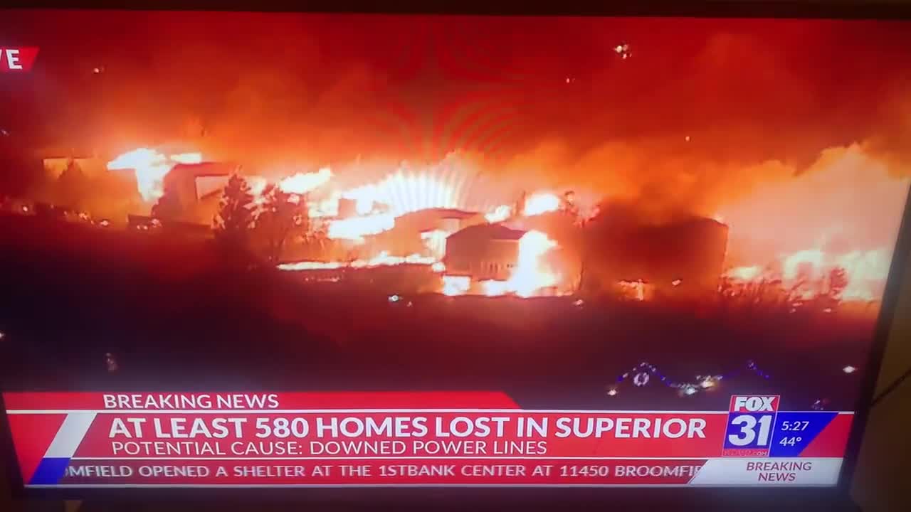 Entire neighborhoods up in flames still burning in Superior Colorado