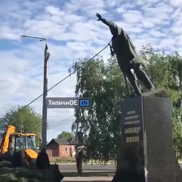 Demolishing History Part 1236 Monument to Alexander Nevsky Toppled in Kharkov