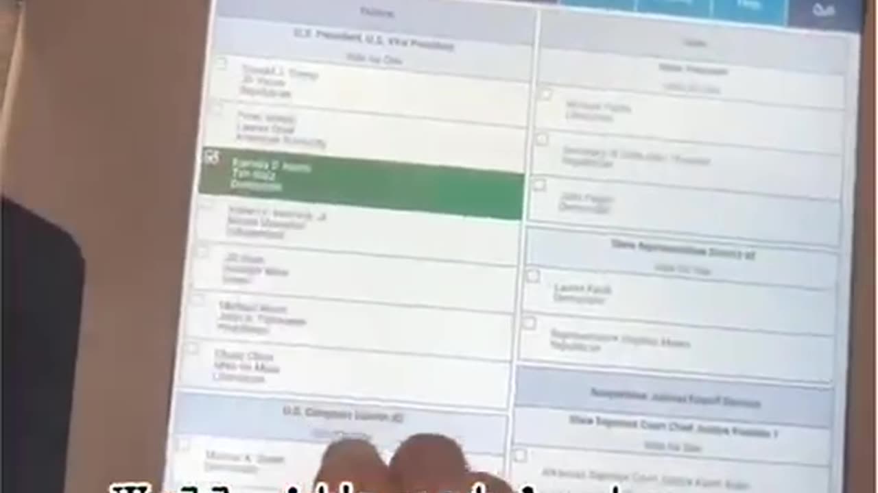 Arkansas Voting Machine won’t Allow the Selection of Donald Trump, switches it to Kamala Harris