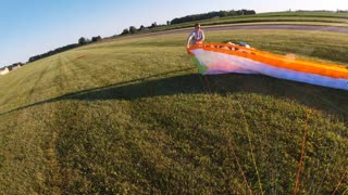 Paramotor Close Call On Take Off