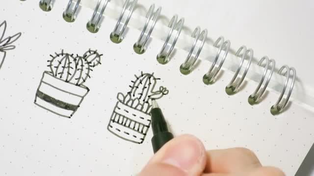 Draw A Different Cactus With A Pen