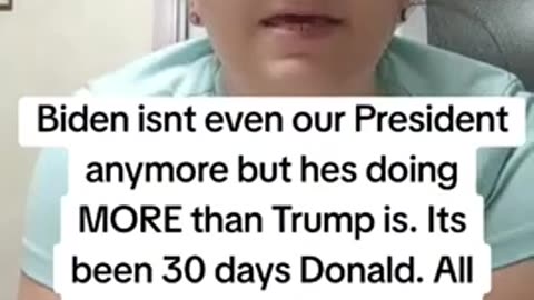 'Trump has been our president for a month!' who’s going to break the news to her?