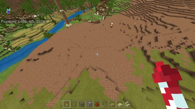 Minecraft commands. Turning a desert map into grass lands :)