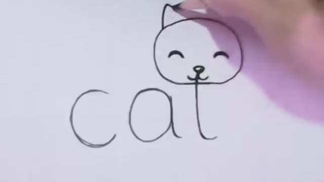 Cartoon cat wordtoons video.