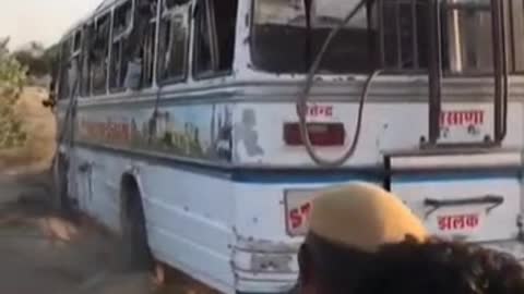 Acdent car is bus