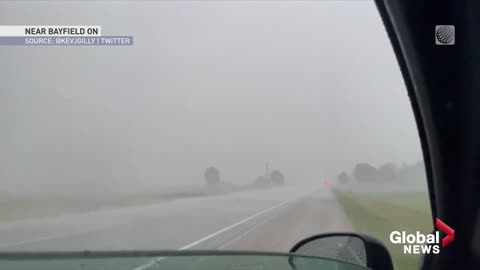 Severe storm hits parts of Ontario bringing rain, high winds