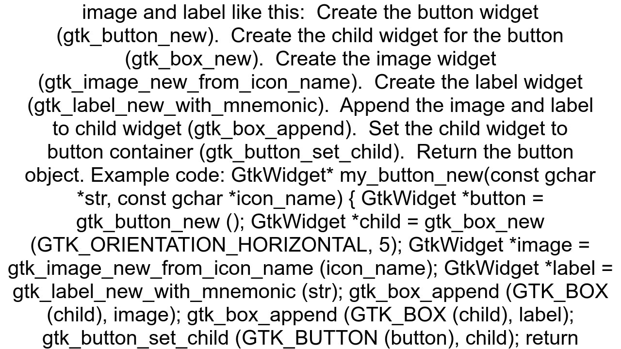 How to add an image to a button with GTK4