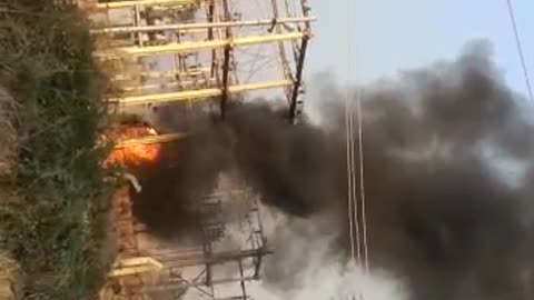 DP denger substation in fire