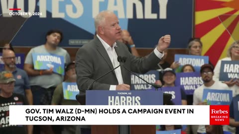 'Mind Your Own Damn Business'- Tim Walz Roasts Republicans At Arizona Rally