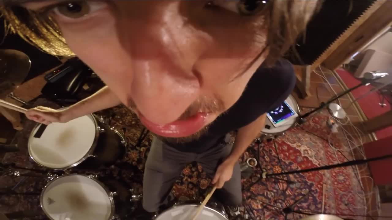 First time using GoPro and drumming