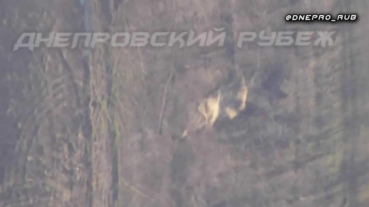 Russian Lancet drone hits Ukrainian D-20 howitzer and artilleryman. Tyaginki, Kherson direction