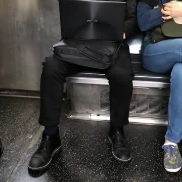 Man in black leather clothes 3d glasses
