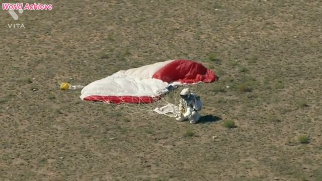 Australian scientist jumped from 128000 feet in space.