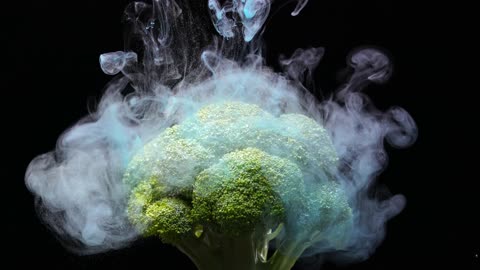 Cauliflower tree and colorful fumes