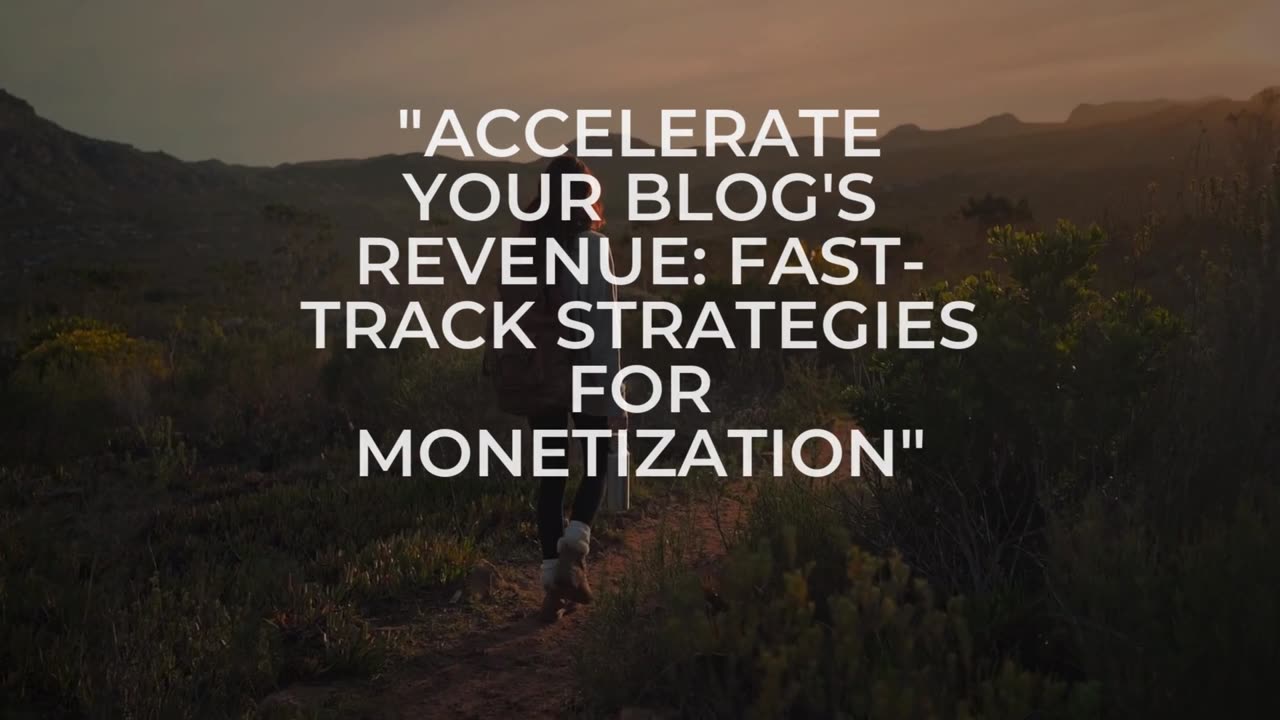 "Rapid Monetization Blueprint: Fast-Track Your Blog's Income"