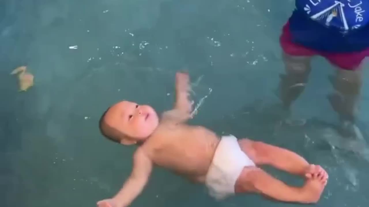 Baby swimming