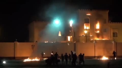 Shiite rioters set fire to the Israeli embassy in Bahrain