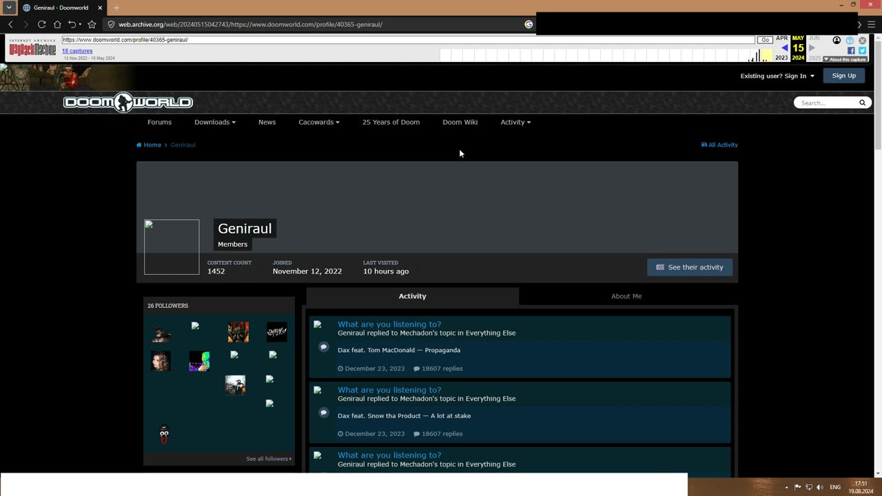 I was banned from Doomworld after I stated that I had been (physically) attacked, part 2