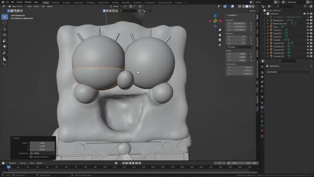 The Body Of a SpongeBob Model