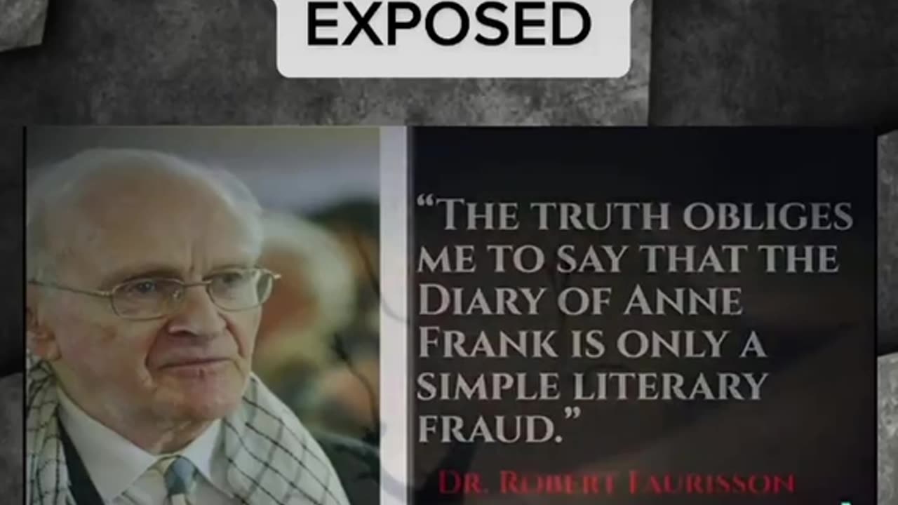 Anne Frank Hoax EXPOSED