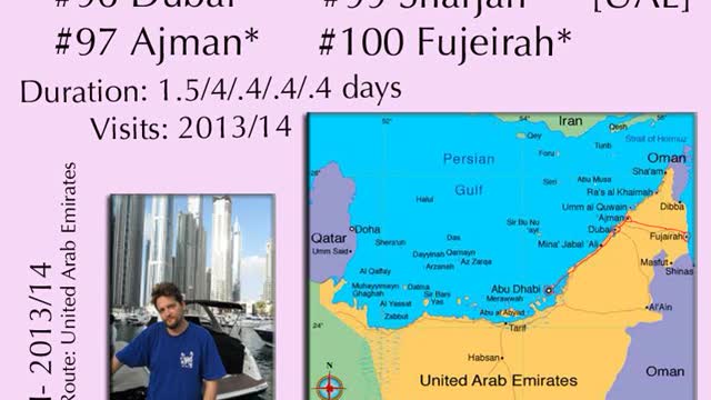 Geo-Jigsaw: #96-100 Dubai, Ajman, Abu Dhabi, Sharjar, Fujeirah