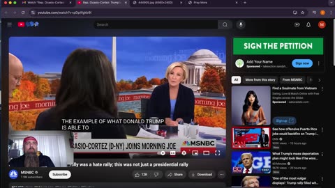 MSNBC And AOC Lie about Trump MSG Rally