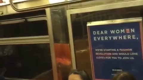 BASED - Woman on subway tears down disgusting propaganda part 2