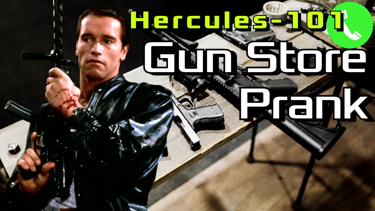 Arnold Calls Gun Stores for a Hercules 101 - Prank Call