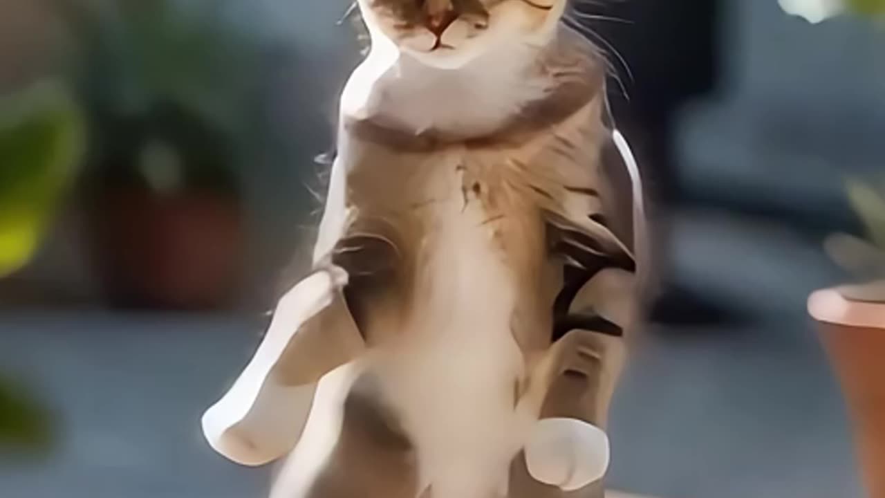 My cat is dancing