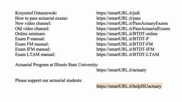 Exam IFM exercise for April 22, 2021