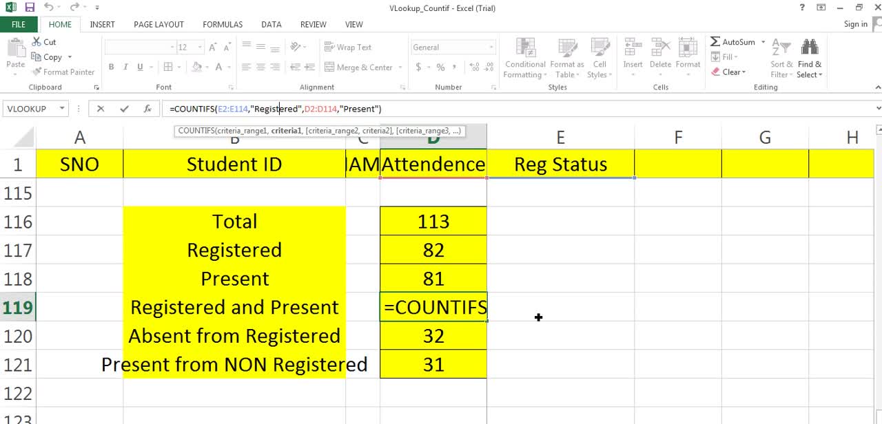 VLOOKUP FUNCTION IN EXCEL / SPREADSHEET