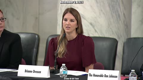 Sen. Ron Johnson- COVID VACCINE INJURED Brianne Dressen TESTIMONY