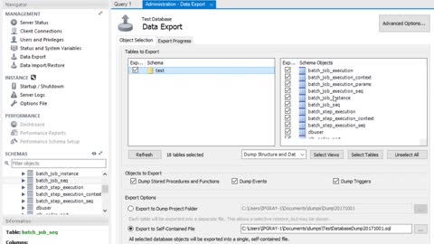 IPGraySpace: MYSQL - How to take data base backup using MYSQL workbench