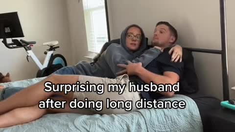 Surprising my husband after doing long distance