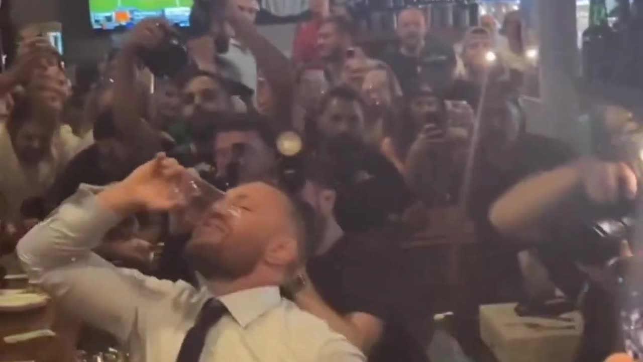 Conor McGregor serving drinks at a Bar in New Jersey