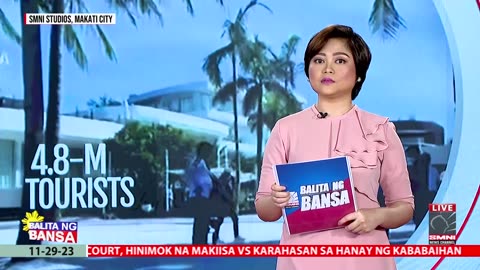 Pilipinas, naabot na ang target na 4.8 milyong turista ngayong taon ayon sa DOT
