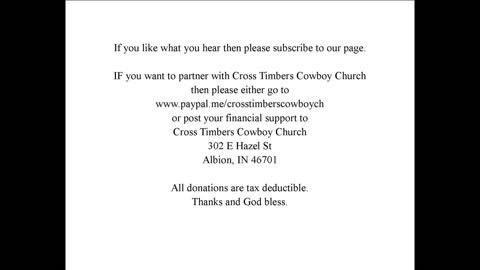 Welcome to Cross Timbers Cowboy Church