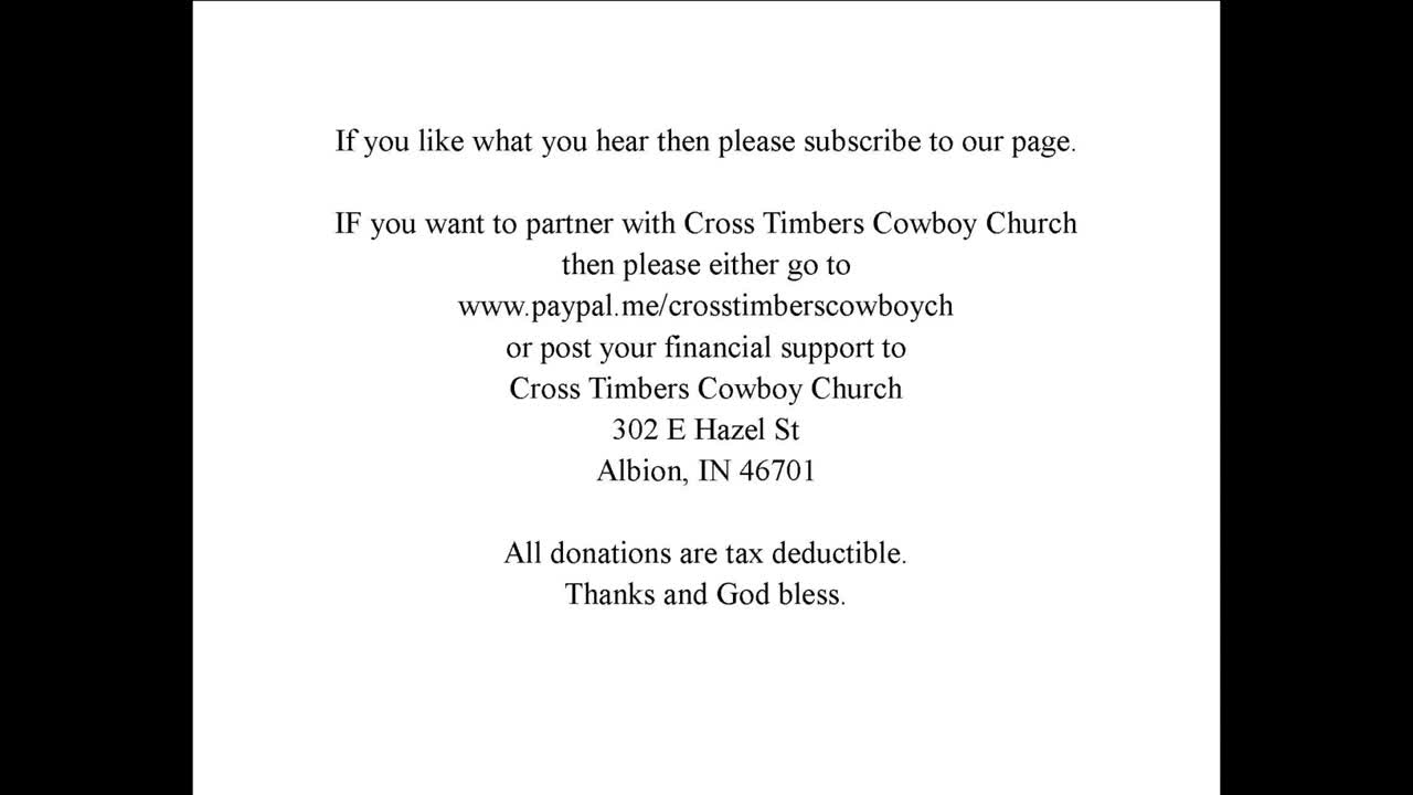 Welcome to Cross Timbers Cowboy Church