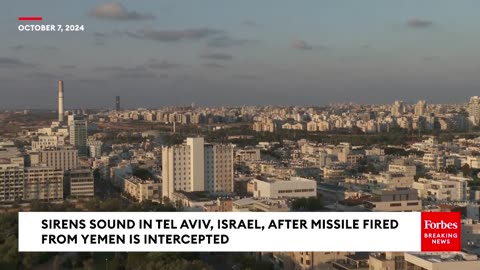 Sirens Sound In Tel Aviv, Israel, After Missile Fired From Yemen Is Intercepted