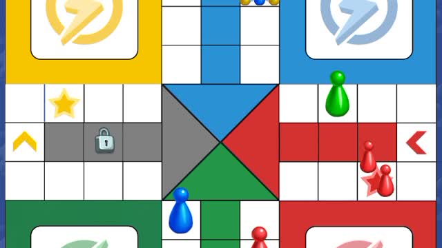 Playing in a 4-player lightning mode tournament in the game ludo club data (15/06/2022).