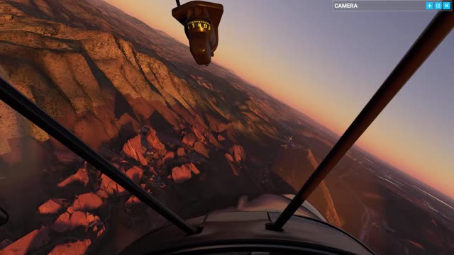 MSFS Xcub Short field practice - Red Rocks