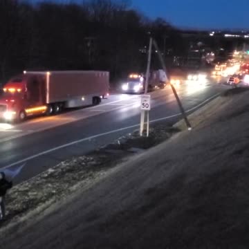 HONK, HOOOOONK | An Endless Wave of Trucks Keeps Coming In Just Outside the D.C. Area Tonight