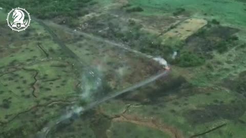 Ukrainian Bradley Lighting Up Russian Positions Along the Roadside