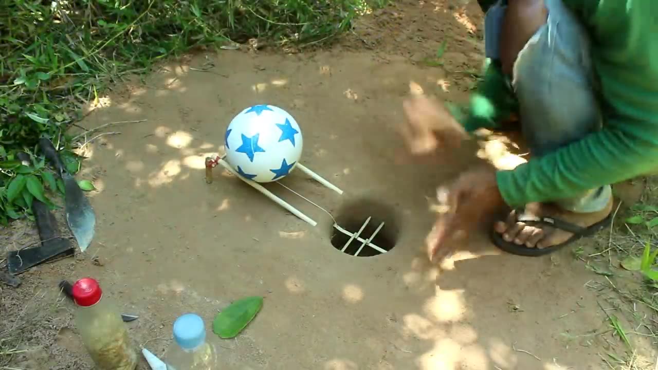 New_Creative_Unique_Bird_Trap_Using_Small_Plastic_Ball 🦜 🦜😊🥰