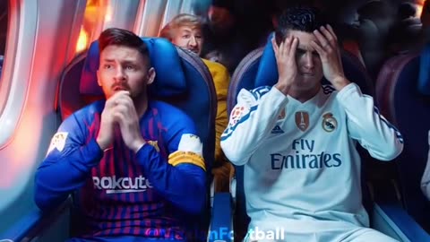 Plane on fire 🔥🔥 Messi and Ronaldo