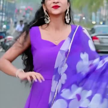 Hot sexy babe vibing for songs , enjoying in dance